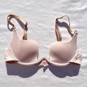 Victoria’s Secret Push Up Plunge Barely There Bra 32B 34A Underwire Convertible